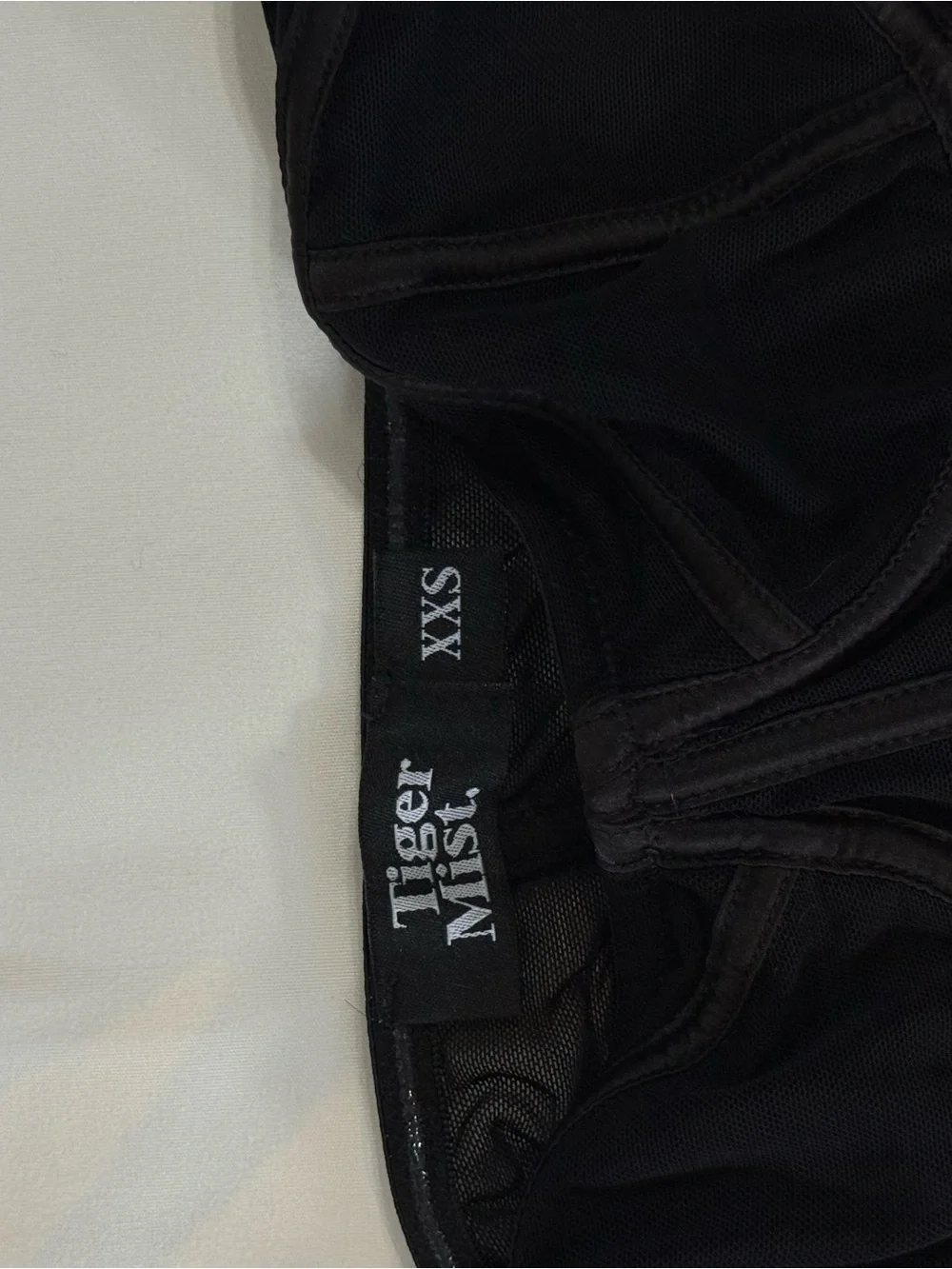 Tiger Mist Black Sheer Strapless Bustier